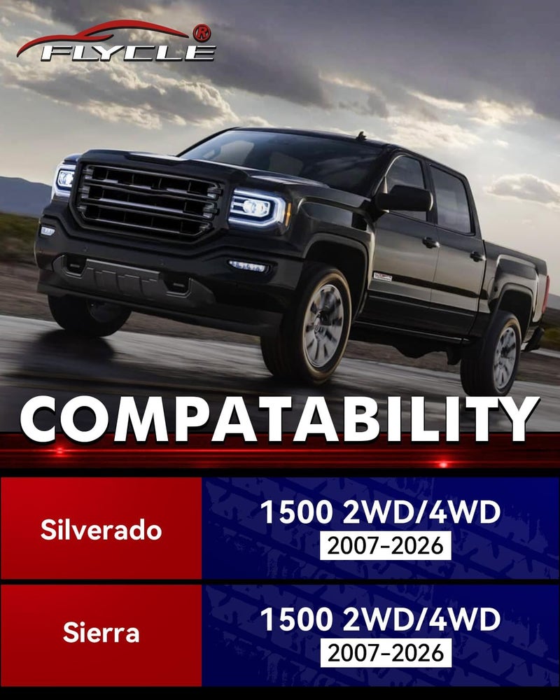FLYCLE 3'' Leveling Lift Kit, 3 inch Front Leveling Kit Compatible with 2007-2026 Silverado/Sierra 1500, Raise Your Vehicle 3 Inches - Image 5